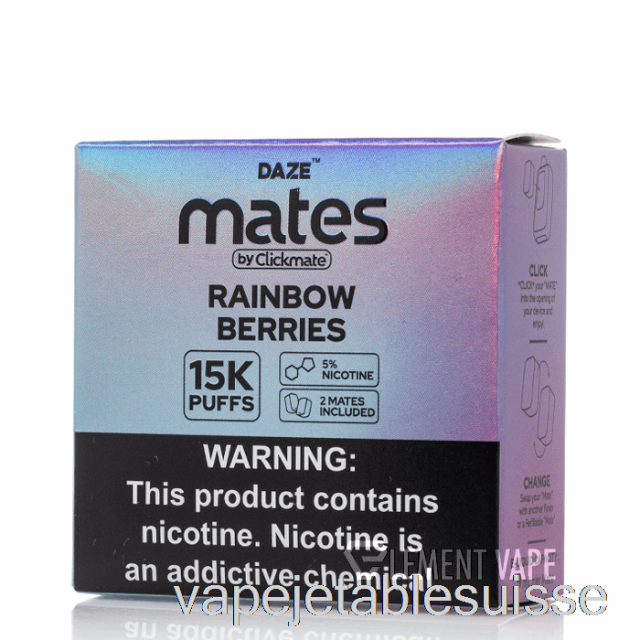 Vape Suisse 7 Daze Mate Pods Baies Arc-en-ciel